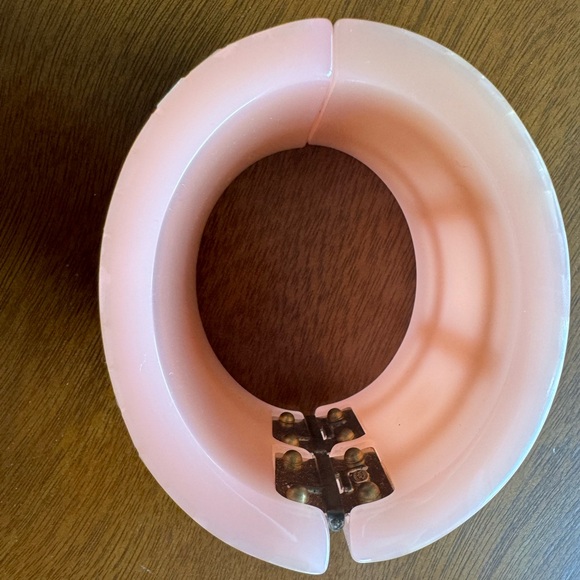 Chanel Pink Rhinestone Cuff Bracelet - Picture 6 of 8